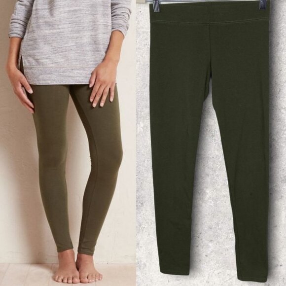 Aerie Green Chill Leggings Size Small Stretch Athlesiure Loungewear Yoga Fitness - Picture 1 of 8